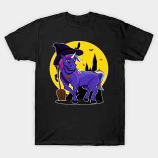 Halloween Witch Unicorn T-Shirt